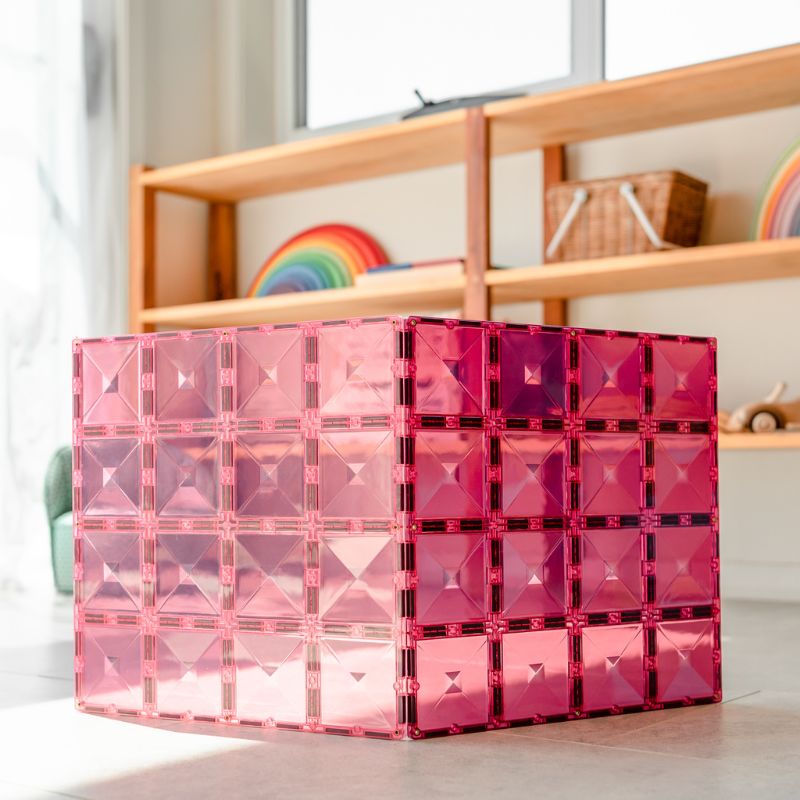 Connetix Tiles - 2 Piece Base Plate Pack - Pink & Berry